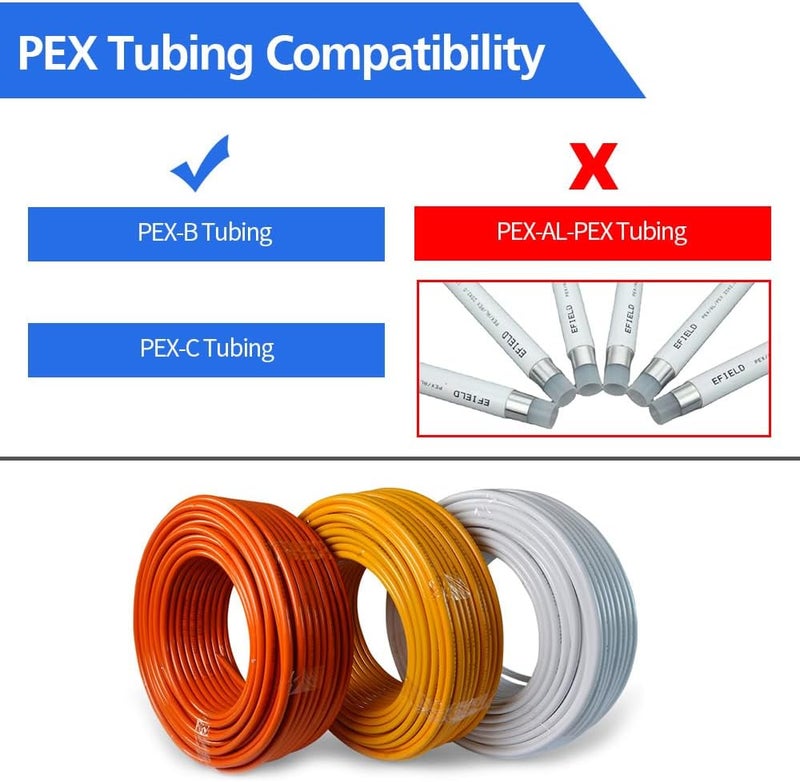 Ruby Q 25 Pack 1/2" PEX Fittings, Brass Straight Coupling Fittings, for PEX Tubing Pipe - Image 5
